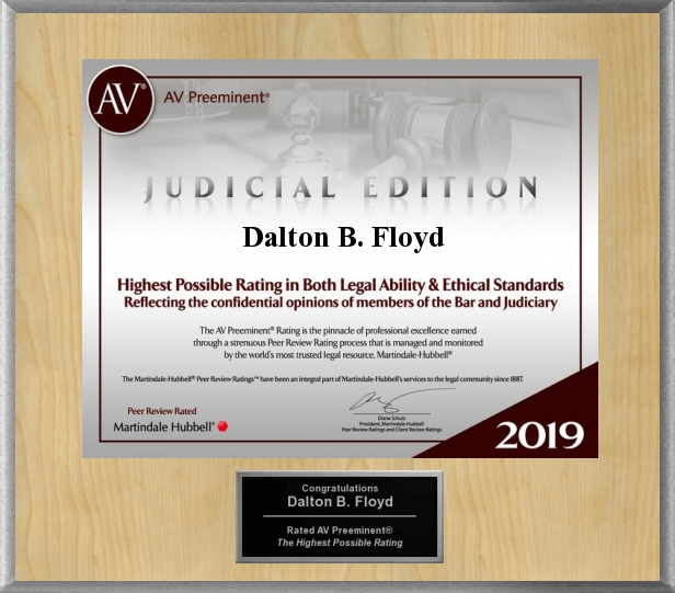 AV Preeminent Lawyers Judicial Edition (2019) - Dalton B. Floyd, Jr.