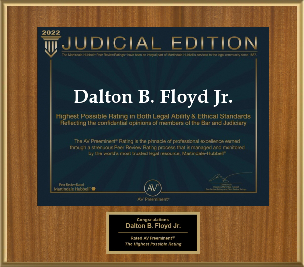 2022 AV Preeminent Rating® - Judicial Edition - Dalton B. Floyd Jr.
