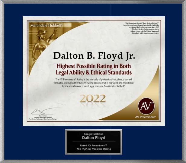 AV Preeminent Lawyers Judicial Edition (2022) - Dalton B. Floyd, Jr.