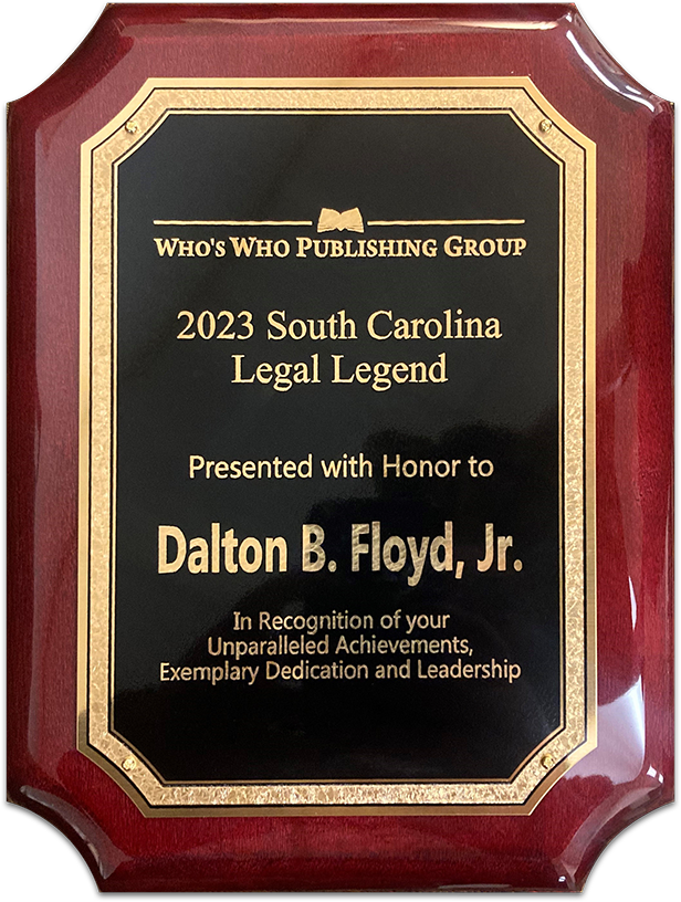 Who's Who Publishing Group - 2023 South Carolina Legal Legend - Dalton B. Floyd Jr.